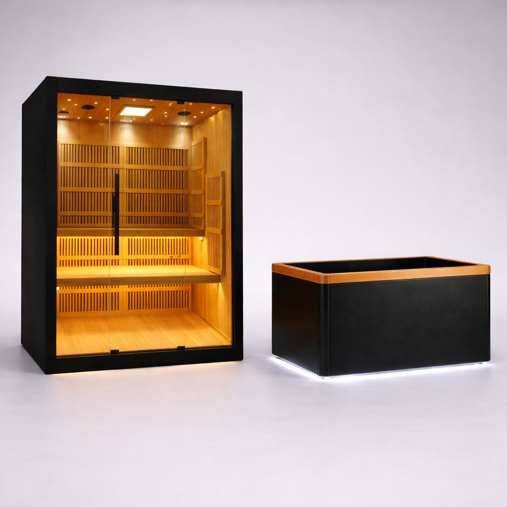 Stealth Cedar Plunge + Forge Full Spectrum Infrared + Red light Sauna (3-4 person)