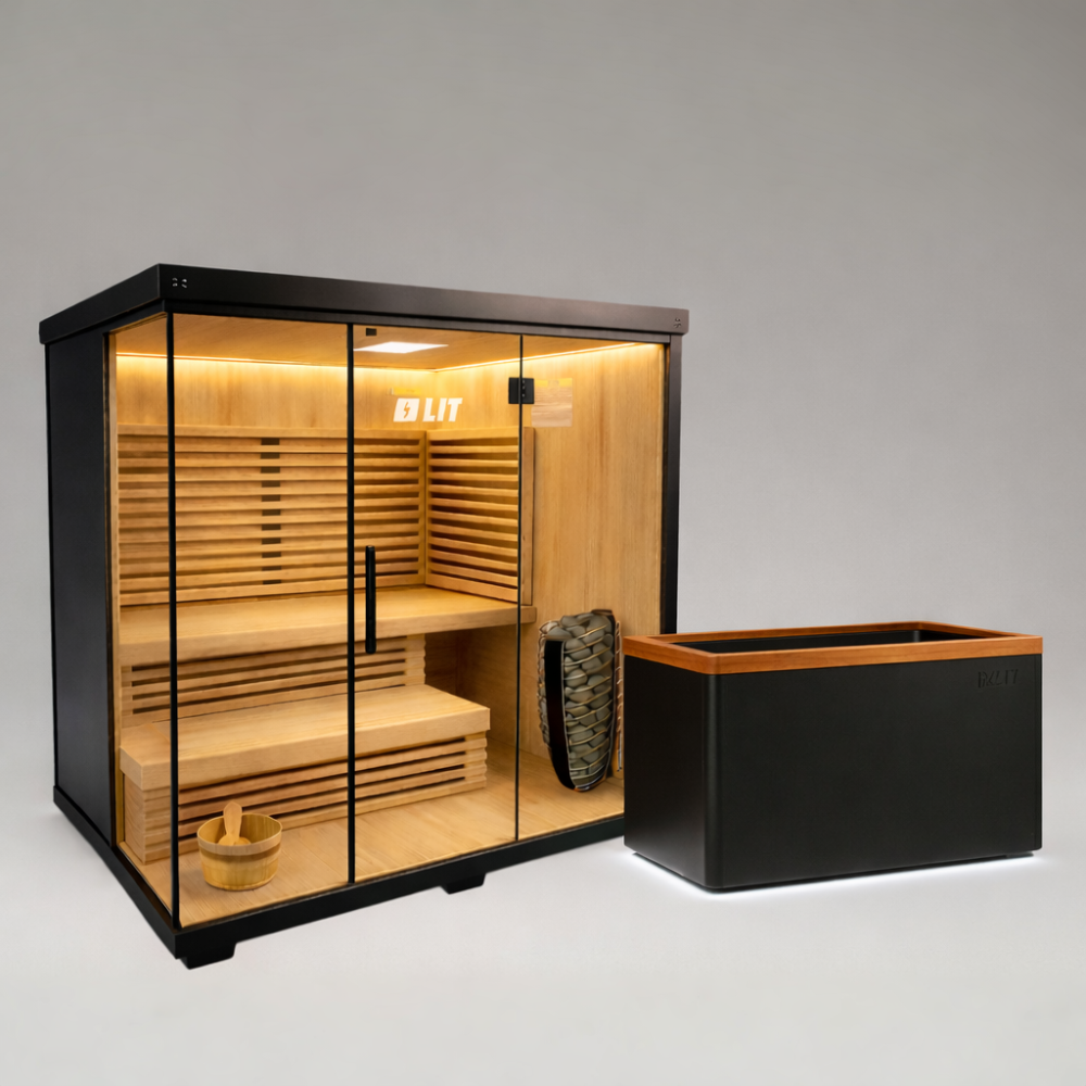 Stealth Cedar Plunge + Titan Sauna Bundle (4-5)