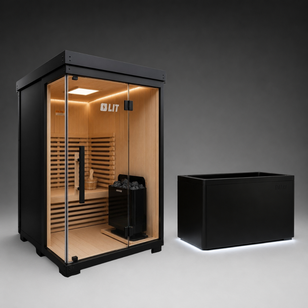 洋楽 DISRUPT/SAUNA Split LP Stealth Black Plunge + Titan Hybrid Sauna Bundle 2-Person | LIT Method