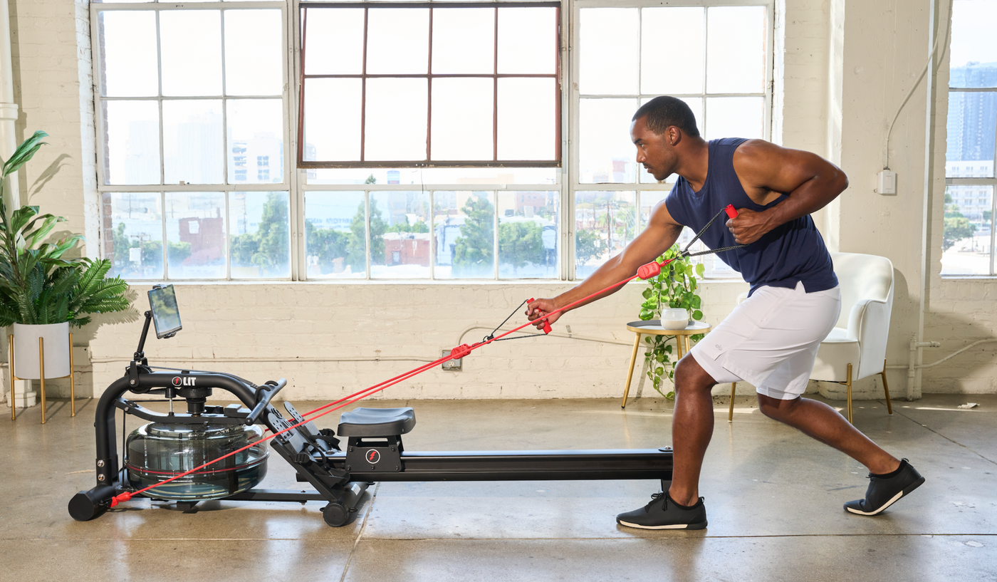 A man doing workout on the LIT Strength Machine