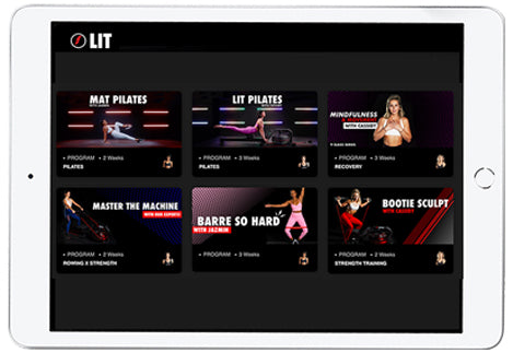 ipad screen with 6 custom built programs