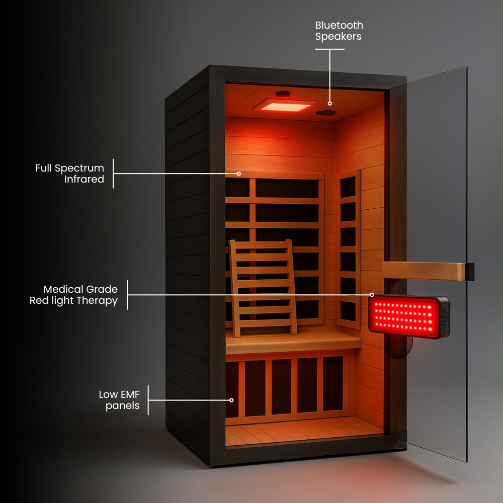 Stealth Plunge + BeautyBox Full Spectrum Infrared + Red light Sauna (2 Person)