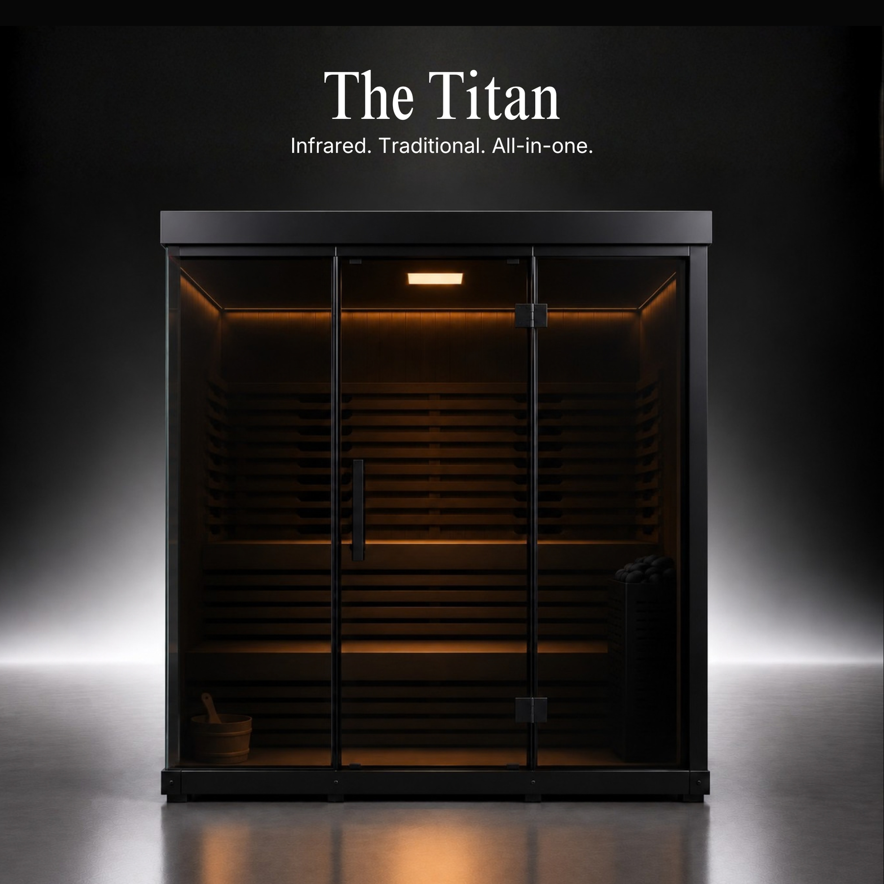 Titan — Hybrid Infrared & Traditional Sauna (4-5 person)