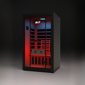 LIT infrared sauna with red and blue LED chromotherapy lighting