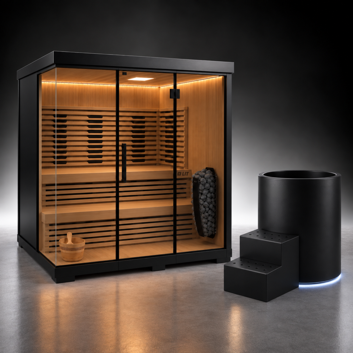Stealth Luxe Barrel Plunge  + Titan Sauna Combo (4-5)