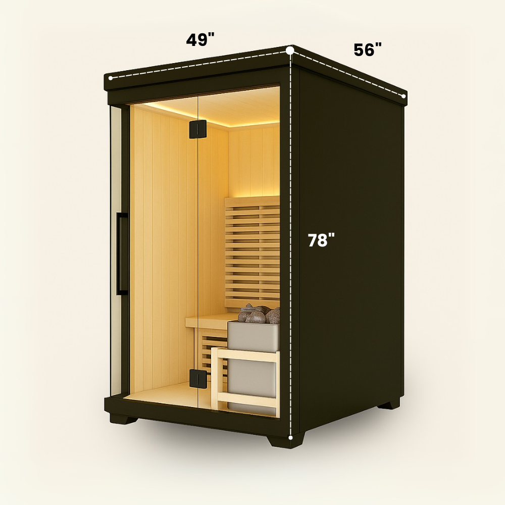 Titan — Hybrid Infrared & Traditional Sauna (2 Person)