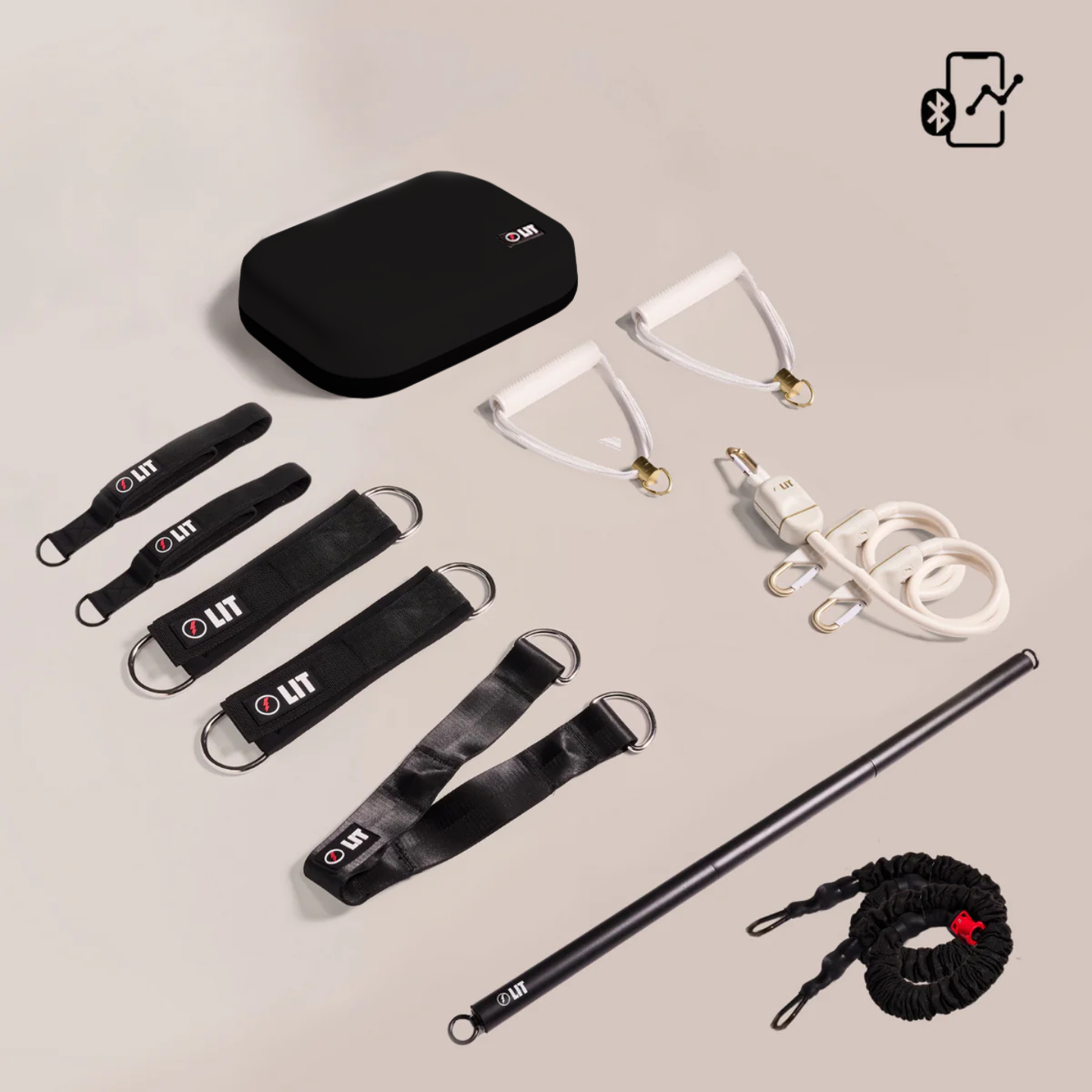 White Portable Smart Resistance Band | LIT Axis™ – Pearl