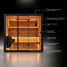 Vault Luxe  — Traditional + Red Light Sauna (8 person)