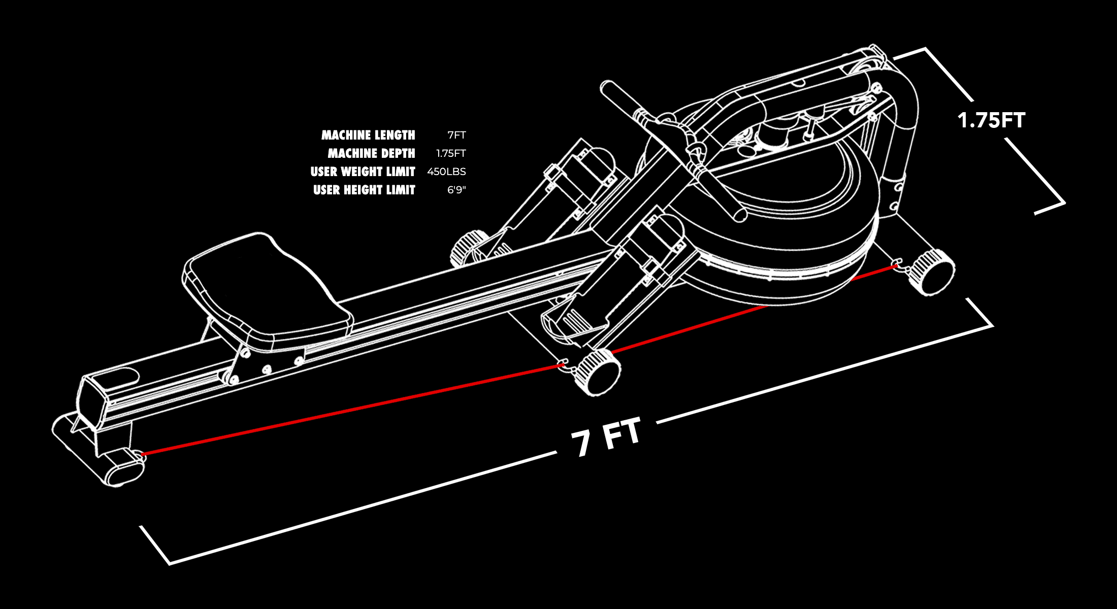 LIT Strength Machine dimensions and line drawing