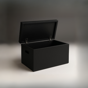 Stealth Black Step Stool with Storage