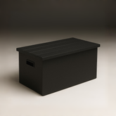 Stealth Black Step Stool with Storage