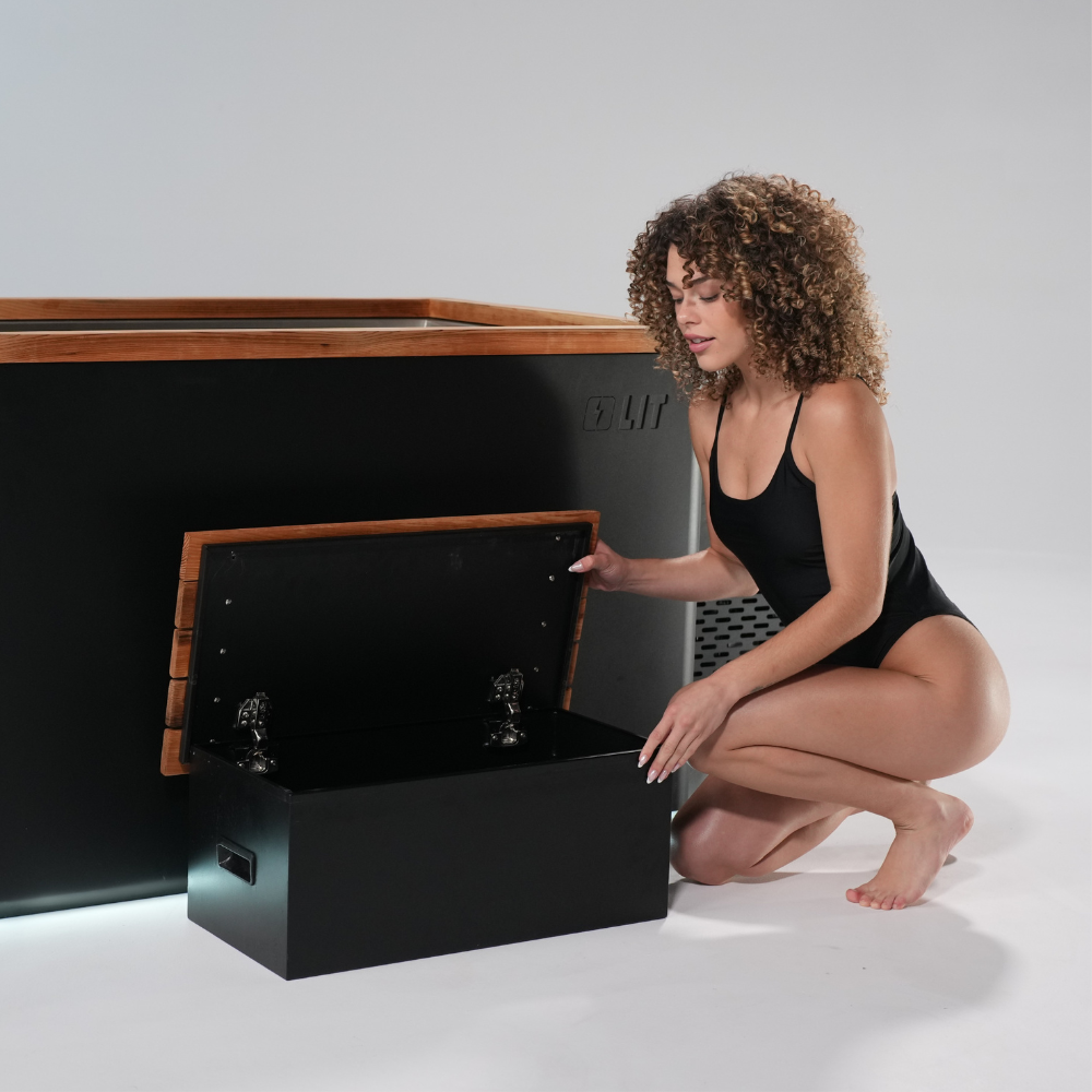 Stealth Cedar Step Stool with Storage