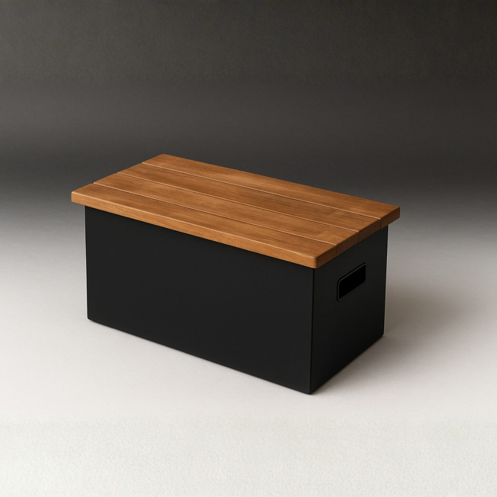 Stelth Stool Stealth Cedar Step Stool with Storage